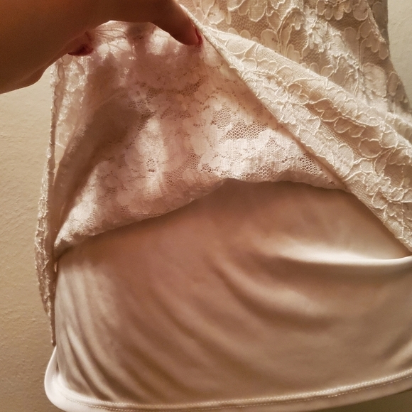 EXPRESS white lace top - Picture 7 of 10